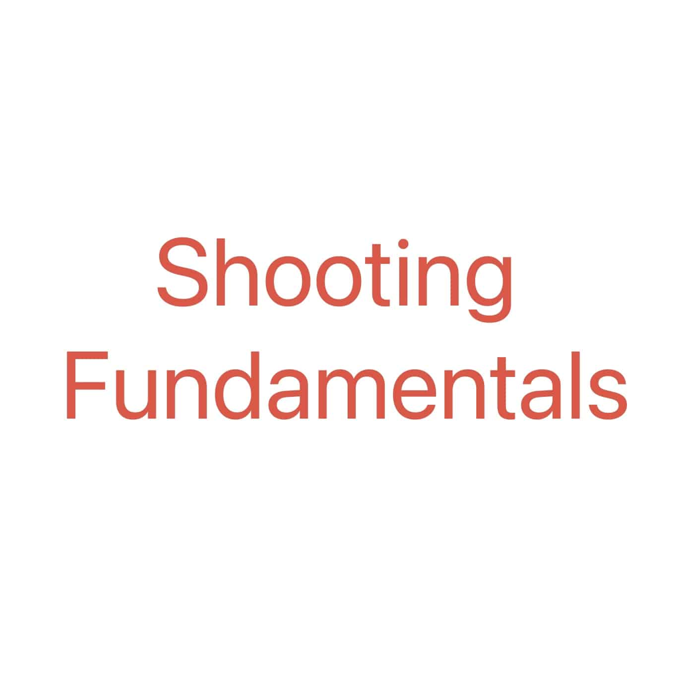 Basic Shooting Fundamentals Development Group LLC